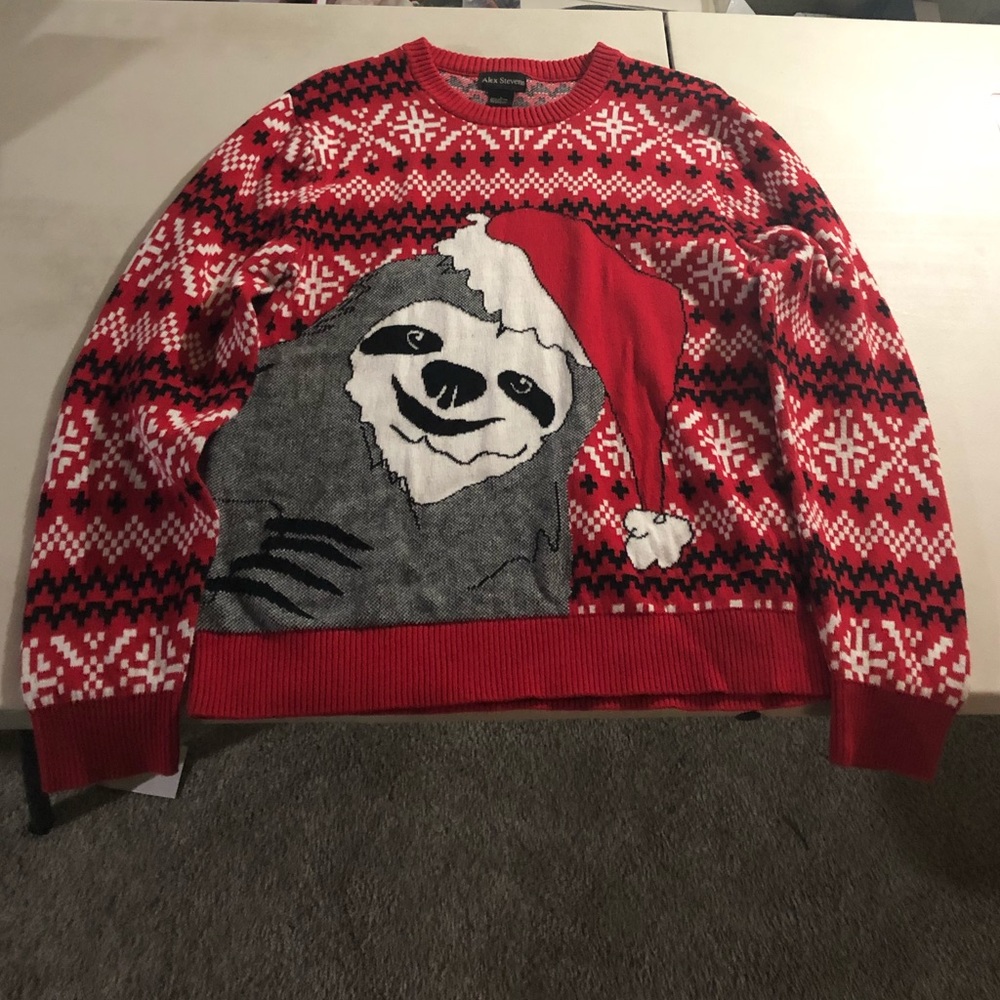 Men’s Sloth Ugly Christmas Sweater